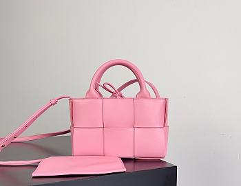 Bottega Veneta Super Mini Tote Bag Pink 20x7x13cm