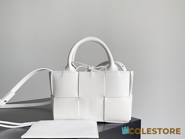 Bottega Veneta Super Mini Tote Bag White 20x7x13cm - 1