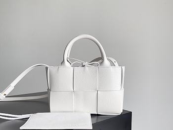 Bottega Veneta Super Mini Tote Bag White 20x7x13cm