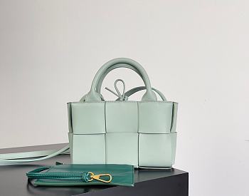 Bottega Veneta Super Mini Tote Bag Green Mint 20x7x13cm