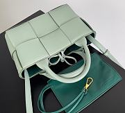 Bottega Veneta Super Mini Tote Bag Green Mint 20x7x13cm - 5