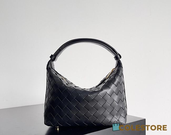 Bottega Veneta Wallace Shoulder Bag Black 22x13x9.5cm - 1