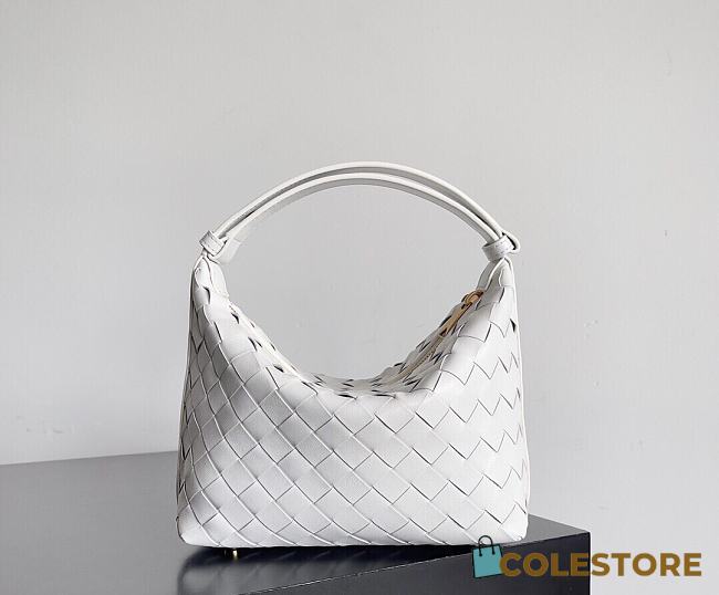 Bottega Veneta Wallace Shoulder Bag White 22x13x9.5cm - 1