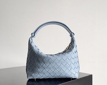Bottega Veneta Wallace Shoulder Bag Blue 22x13x9.5cm