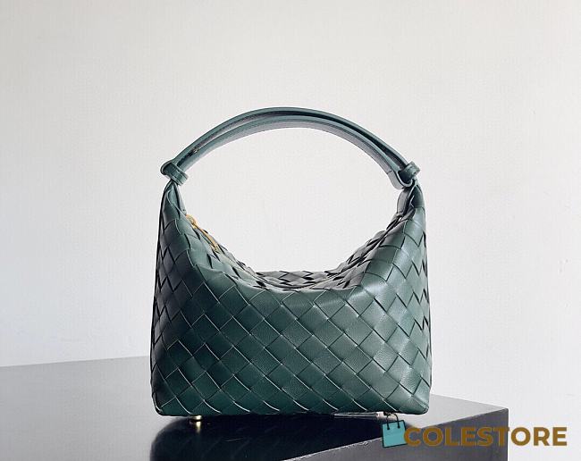 Bottega Veneta Wallace Shoulder Bag Green 22x13x9.5cm - 1