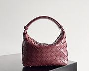 Bottega Veneta Wallace Shoulder Bag Burgundy 22x13x9.5cm - 1