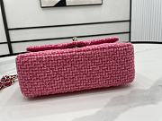 Chanel Classic Flap Bag Tweed Pink 20cm - 2
