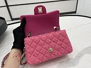 Chanel Classic Flap Bag Tweed Pink 20cm - 4