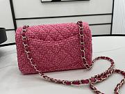 Chanel Classic Flap Bag Tweed Pink 20cm - 3