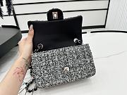 Chanel Classic Flap Bag Tweed Grey 20cm - 6