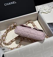 Chanel Bow Clutch With Chain Pink 13x10x3.5cm - 3