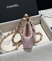 Chanel Bow Clutch With Chain Pink 13x10x3.5cm - 4
