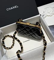 Chanel Bow Clutch With Chain Black 13x10x3.5cm - 2