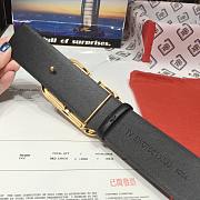 Valentino Garavani Vlogo Reversible Leather Belt Black 4cm - 2