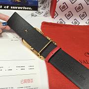 Valentino Garavani Vlogo Reversible Leather Belt Red & Black 4cm - 2