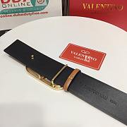 Valentino Garavani Vlogo Reversible Leather Belt Brown & Black 4cm - 5