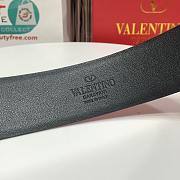 Valentino Garavani Vlogo Reversible Leather Belt Pink & Black 4cm - 5