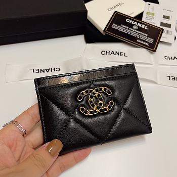 Chanel Card Holder Black 7.5x11cm
