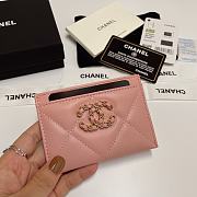 Chanel Card Holder Pink 7.5x11cm - 1