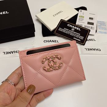 Chanel Card Holder Pink 7.5x11cm