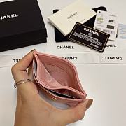 Chanel Card Holder Pink 7.5x11cm - 4