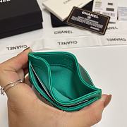 Chanel Card Holder Green 7.5x11cm - 6