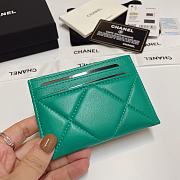Chanel Card Holder Green 7.5x11cm - 5