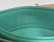 Chanel Card Holder Green 7.5x11cm - 3