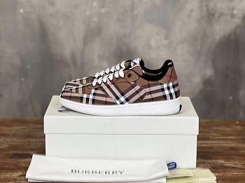 Burberry Rangleton Checkered Sneakers Dark Brown