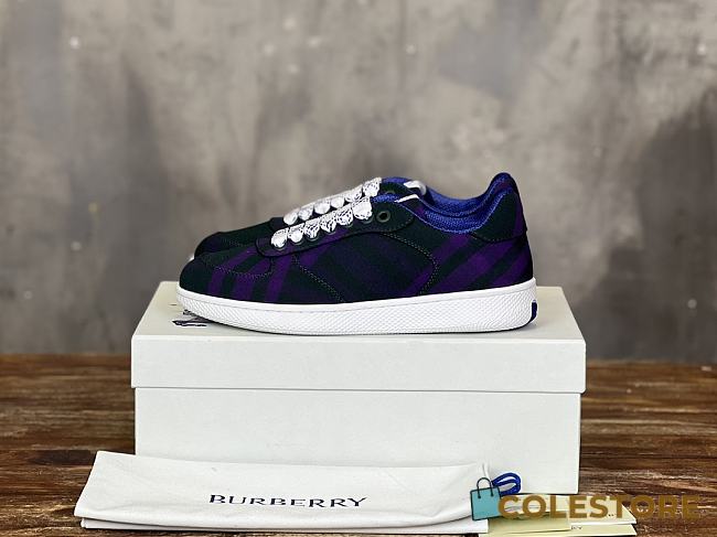 Burberry Rangleton Checkered Sneakers Black & Purple - 1