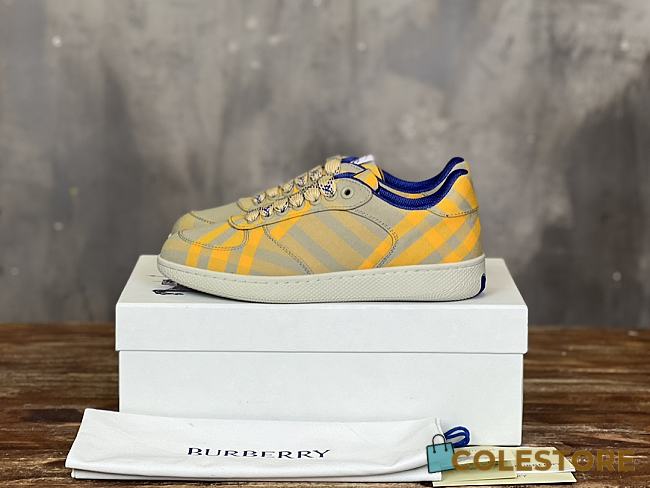 Burberry Rangleton Checkered Sneakers Yellow & Green - 1