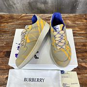 Burberry Rangleton Checkered Sneakers Yellow & Green - 3