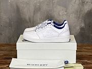 Burberry White Leather Stock Sneakers - 1
