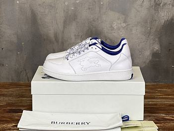 Burberry White Leather Stock Sneakers