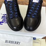 Burberry Black Leather Stock Sneakers - 6