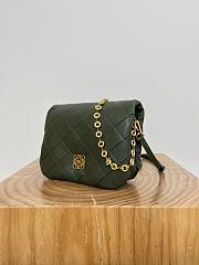 Loewe Puffer Goya Vintage Green Bag 23x9x17cm - 5