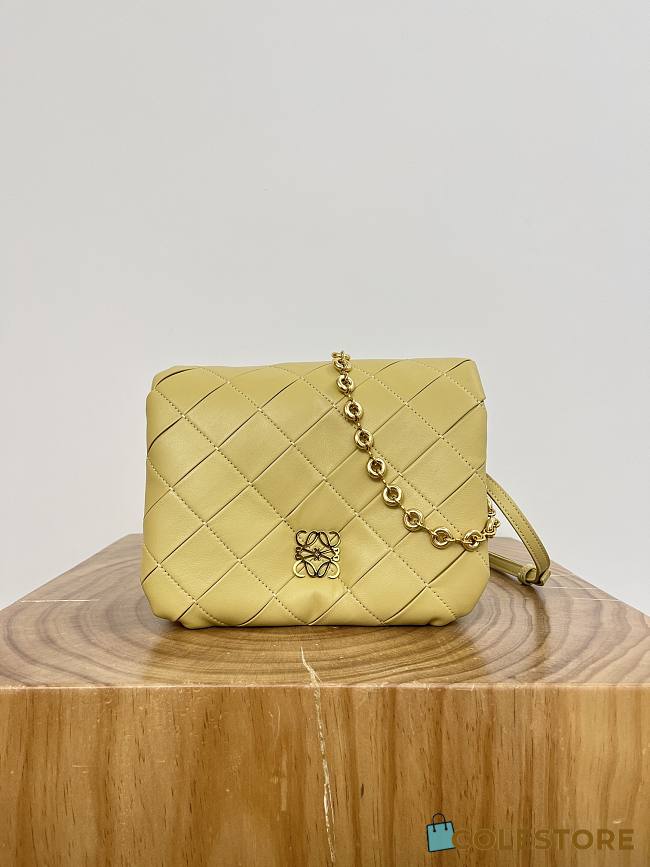 Loewe Puffer Goya Vintage Yellow Bag 23x9x17cm - 1