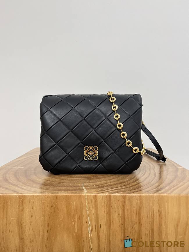 Loewe Puffer Goya Vintage Green Black 23x9x17cm - 1