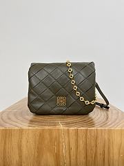 Loewe Puffer Goya Vintage Khaki Green Bag 23x9x17cm - 1