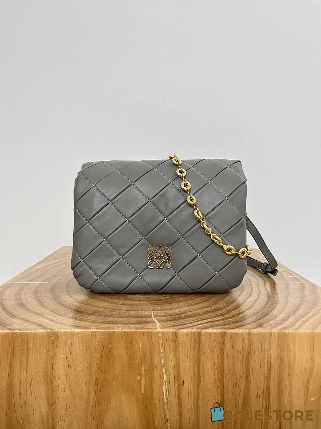 Loewe Puffer Goya Vintage Grey Bag 23x9x17cm - 1