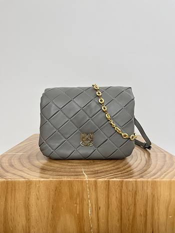 Loewe Puffer Goya Vintage Grey Bag 23x9x17cm