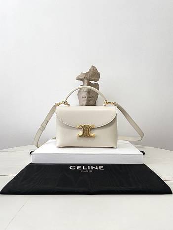 Celine Teen Nino Bag In White 20.5×13×8cm