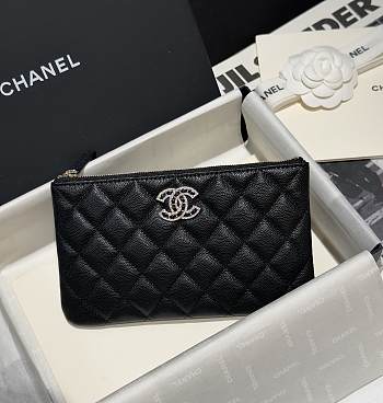 Chanel 22S Rhinestone Clutch Bag Black 20x12cm