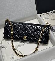 Chanel 24A Maxi Baguette Clutch Black 18x38x4cm - 1