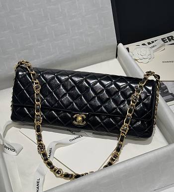 Chanel 24A Maxi Baguette Clutch Black 18x38x4cm