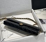 Chanel 24A Maxi Baguette Clutch Black 18x38x4cm - 6