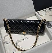 Chanel 24A Maxi Baguette Clutch Black 18x38x4cm - 2