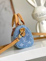 Louis Vuitton Nano Speedy Bag Sky Blue Denim M11212 16x10x7cm - 6