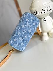 Louis Vuitton Nano Speedy Bag Sky Blue Denim M11212 16x10x7cm - 5