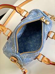 Louis Vuitton Nano Speedy Bag Sky Blue Denim M11212 16x10x7cm - 3